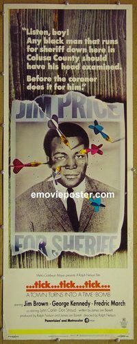 a971 TICK TICK TICK insert movie poster '70 Jim Brown