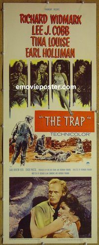 a989 TRAP insert movie poster '59 Richard Widmark, Lee J Cobb