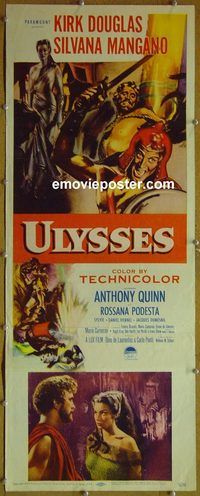 b004 ULYSSES insert movie poster '55 Kirk Douglas, Mangano