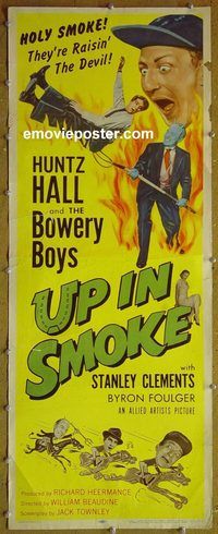 b013 UP IN SMOKE insert movie poster '57 Bowery Boys