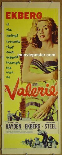 b014 VALERIE insert movie poster '57 sexy Anita Ekberg!