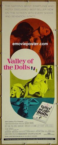 b015 VALLEY OF THE DOLLS insert movie poster '67 Sharon Tate