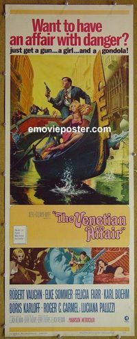 b021 VENETIAN AFFAIR insert movie poster '67 Man from UNCLE!