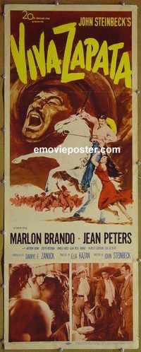 b028 VIVA ZAPATA insert movie poster '52 Marlon Brando