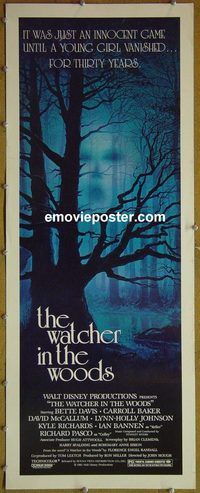 b037 WATCHER IN THE WOODS insert movie poster '80 Disney
