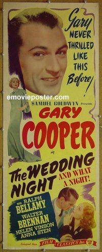 b044 WEDDING NIGHT insert movie poster R44 Cooper, Sten