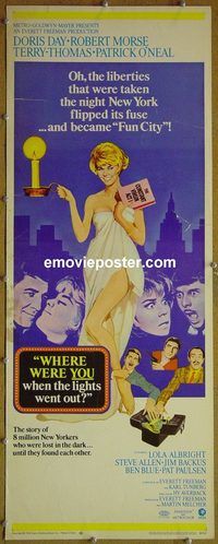 b055 WHERE WERE YOU WHEN THE LIGHTS WENT OUT insert movie poster '68