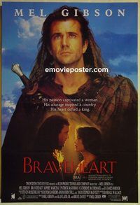 c125 BRAVEHEART Australian one-sheet movie poster '95 Mel Gibson