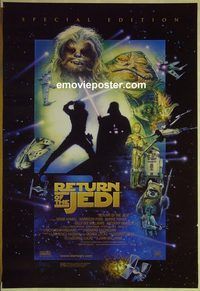 c136 RETURN OF THE JEDI Australian one-sheet movie poster R97 George Lucas