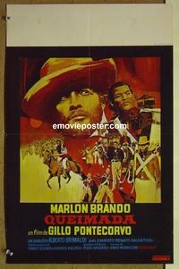 c506 BURN Belgian movie poster '70 Marlon Brando, Gillo Ponecorvo