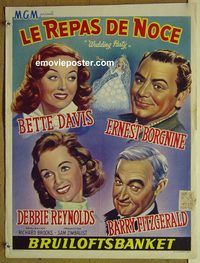 c510 CATERED AFFAIR Belgian movie poster '56 Reynolds, Bette Davis
