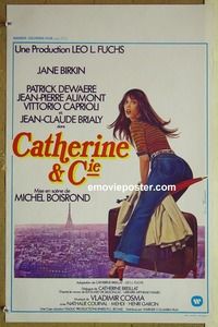 c511 CATHERINE & CO Belgian movie poster '75 Jane Birkin, French sex!
