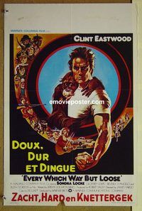 c526 EVERY WHICH WAY BUT LOOSE Belgian movie poster '78 Eastwood
