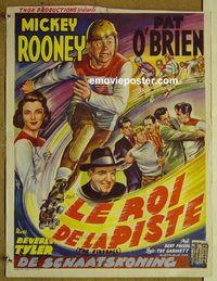 c529 FIREBALL Belgian movie poster '50 Mickey Rooney, early Monroe