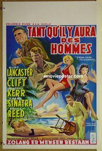 c534 FROM HERE TO ETERNITY Belgian movie poster '53 Burt Lancaster