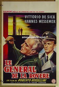 c535 GENERAL DELLA ROVERE Belgian movie poster '61 Vittorio De Sica