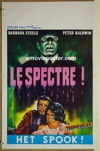 c536 GHOST Belgian movie poster '65 Barbara Steele, horror!