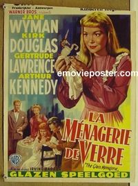 c537 GLASS MENAGERIE Belgian movie poster '50 Jane Wyman, Douglas
