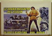 c539 GREAT SIOUX MASSACRE Belgian movie poster '65 Cotten, McGavin