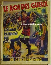 c543 IF I WERE KING Belgian movie poster R50s Ronald Colman