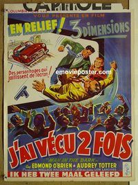 c549 MAN IN THE DARK Belgian movie poster '53 3D Edmond O'Brien