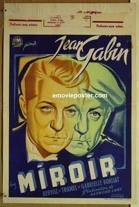 c553 MIROIR Belgian movie poster '47 Jean Gabin, French!
