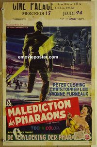 c556 MUMMY Belgian movie poster '59 Peter Cushing, Christopher Lee