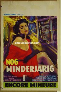 c560 NOCH MINDERJAHRIG Belgian movie poster '57 sexy Paula Wessely!