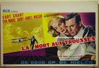 c561 NORTH BY NORTHWEST Belgian movie poster '59 Grant, Hitchcock
