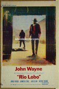c577 RIO LOBO Belgian movie poster '71 big John Wayne!