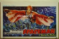 c585 SPACEMAN Belgian movie poster c50s cool superhero image!