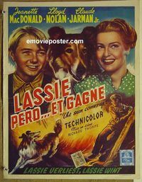 c588 SUN COMES UP Belgian movie poster '48 MacDonald, Lassie