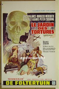 c596 TORTURE GARDEN Belgian movie poster '67 Robert Bloch, Palance