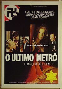 c160 LAST METRO Brazilian movie poster '80 Catherine Deneuve, Truffaut