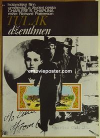 c451 GENTLEMAN TRAMP Czech movie poster '75 Chaplin, M. Grygar art!