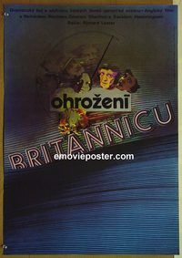 c459 JUGGERNAUT Czech movie poster '74 Richard Harris, Omar Sharif