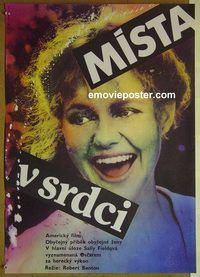 c474 PLACES IN THE HEART Czech movie poster '84 Sally Field