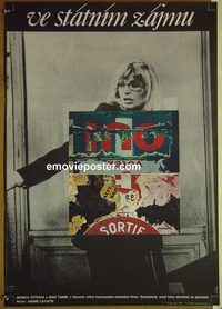 c484 STATE REASONS Czech movie poster '79 Vitti, cool Grygar art!