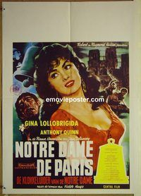 c172 HUNCHBACK OF NOTRE DAME Dutch movie poster '57 Lollobrigida