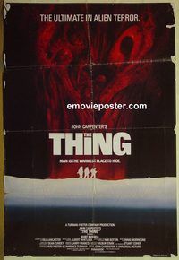 c116 THING English one-sheet movie poster '82 John Carpenter, Russell