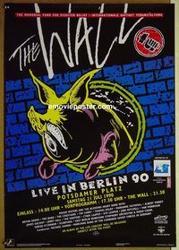 c117 WALL LIVE IN BERLIN 90 billboard English music poster Roger Waters