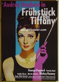 c386 BREAKFAST AT TIFFANY'S German movie poster R86 Audrey Hepburn