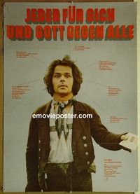 c410 MYSTERY OF KASPAR HAUSER German movie poster '74 Werner Herzog