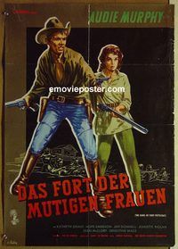 c402 GUNS OF FORT PETTICOAT German movie poster '57 Audie Murphy
