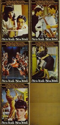 c377 NEW YORK NEW YORK 5 jumbo German lobby cards '77 De Niro