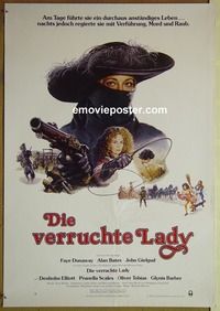 c423 WICKED LADY German movie poster '83 Faye Dunaway, Bysouth art!