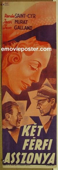 c185 LA FEMME PERDUE Hungarian insert movie poster '42 Renee Saint-Cyr