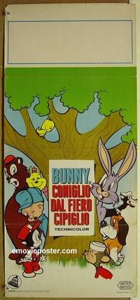 c327 BUNNY CONIGLIO DAL FIERO CIPIGLIO Italian locandina movie poster '63