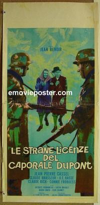 c332 ELUSIVE CORPORAL Italian locandina movie poster '62 Jean Renoir