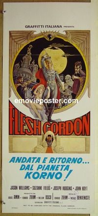 c334 FLESH GORDON Italian locandina movie poster '74 sexploitation
